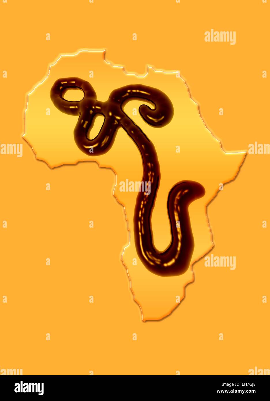 Epidemia de ébola, obra conceptual Foto de stock