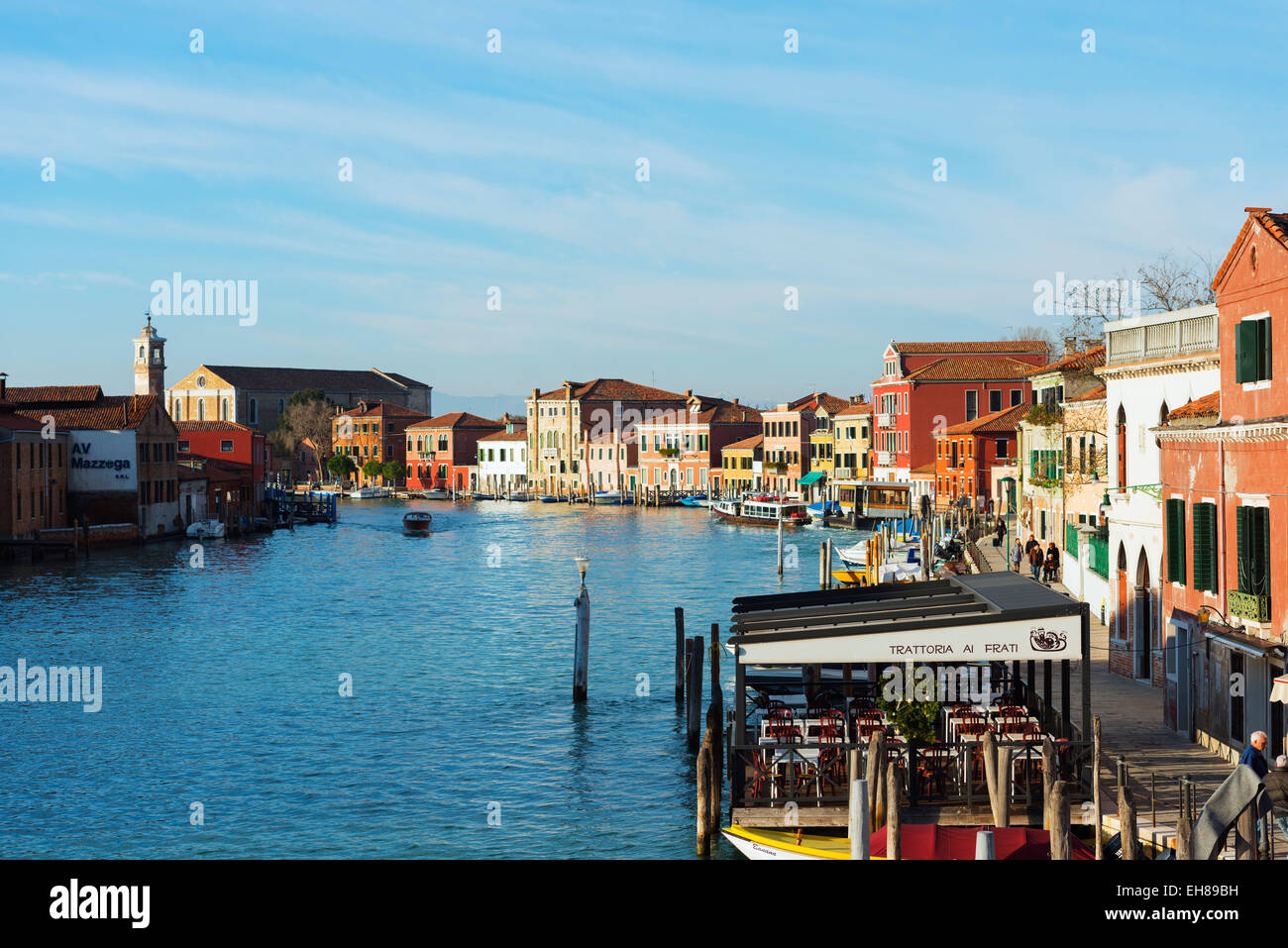 Waterfront de Murano, Venecia, Sitio del Patrimonio Mundial de la UNESCO, Véneto, Italia, Europa Foto de stock