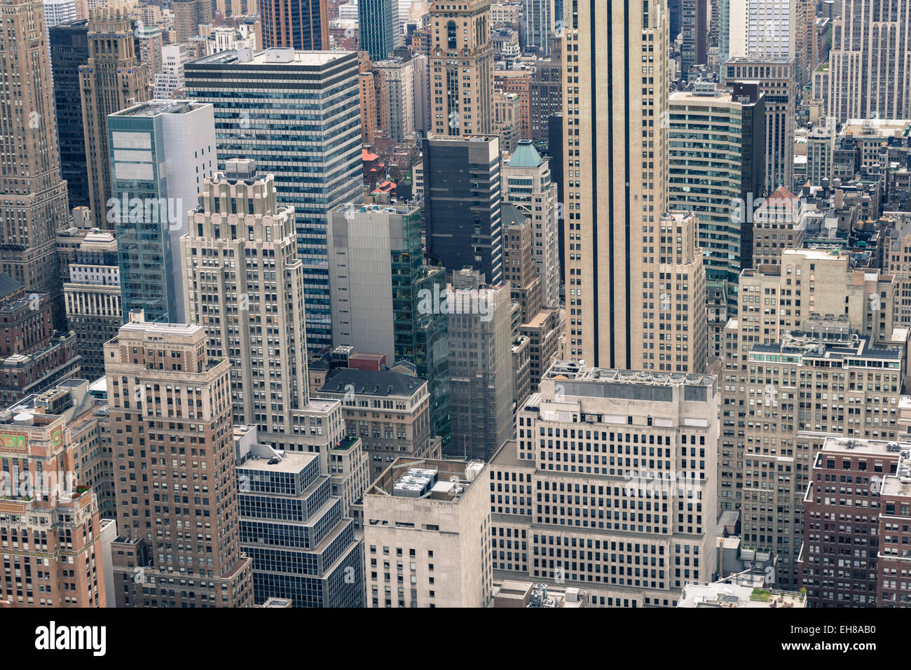 Los rascacielos de Manhattan, Ciudad de Nueva York, Estados Unidos de América, América del Norte Foto de stock