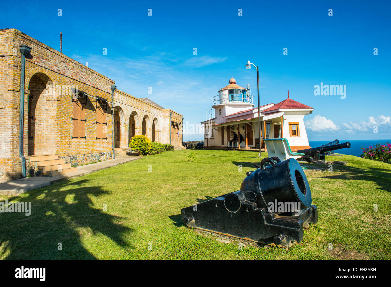 Fort King George, Scarborough, Tobago, Trinidad y Tobago, Indias Occidentales, el Caribe, América Central Foto de stock