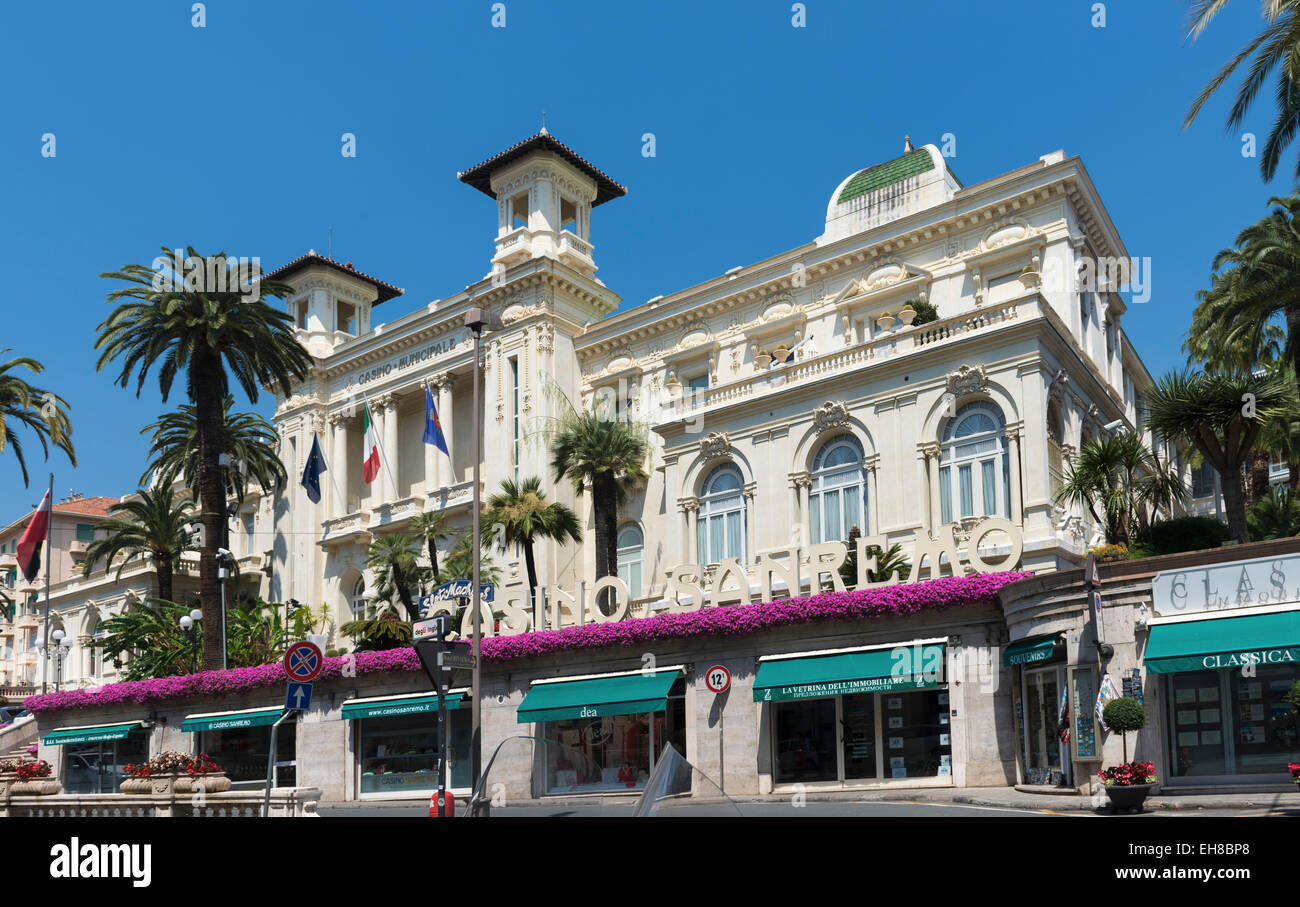 El casino de San Remo, Italia, Europa Foto de stock