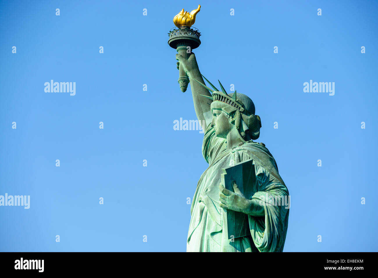 Estatua de la libertad en la Ciudad de Nueva York. Foto de stock