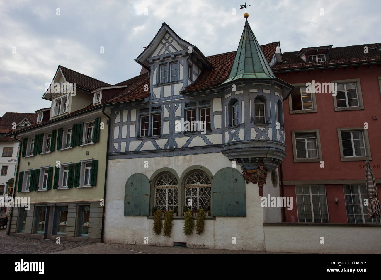 St Gallen, Suiza edificios culturales decorativos Foto de stock