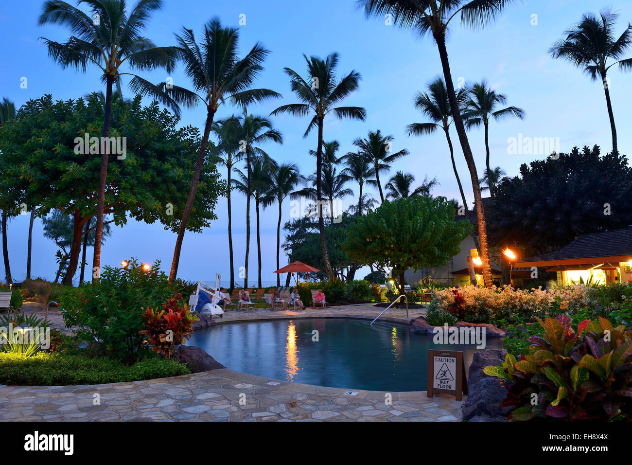 Kauai Coast Resort cerca de Kapaa, Kauai, Hawaii, EE.UU. Foto de stock