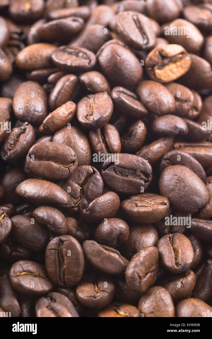 Los granos de café full frame. Foto de stock