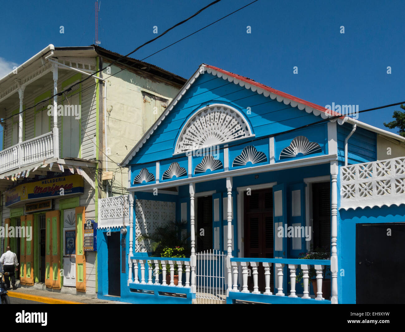 La casa de doña Carmen de Franco, edificios de estilo colonial de la ciudad  de Puerto Plata, República Dominicana Fotografía de stock - Alamy