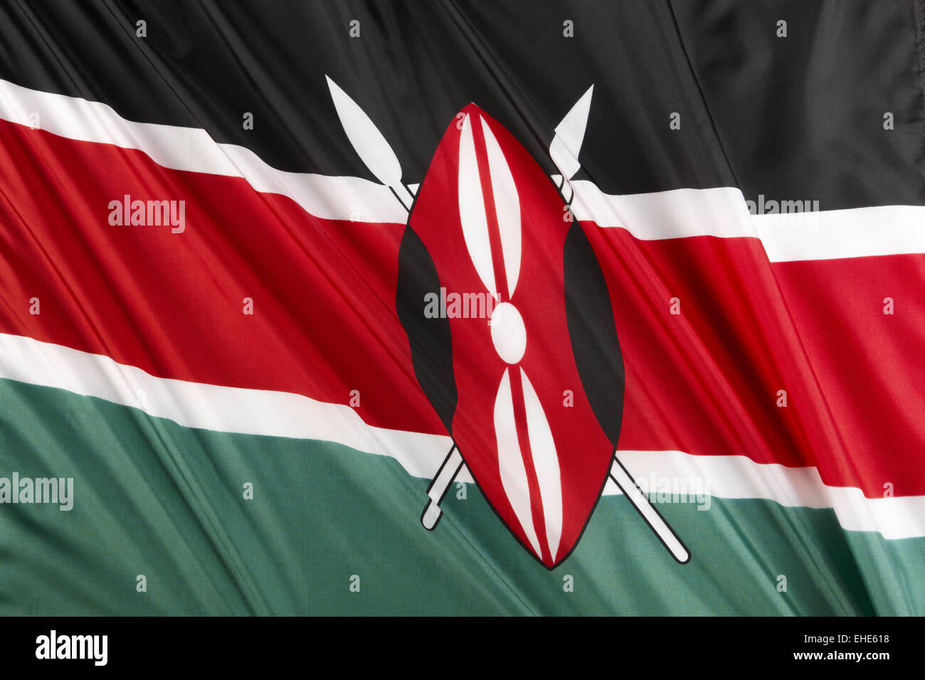 Bandera de Kenia Foto de stock