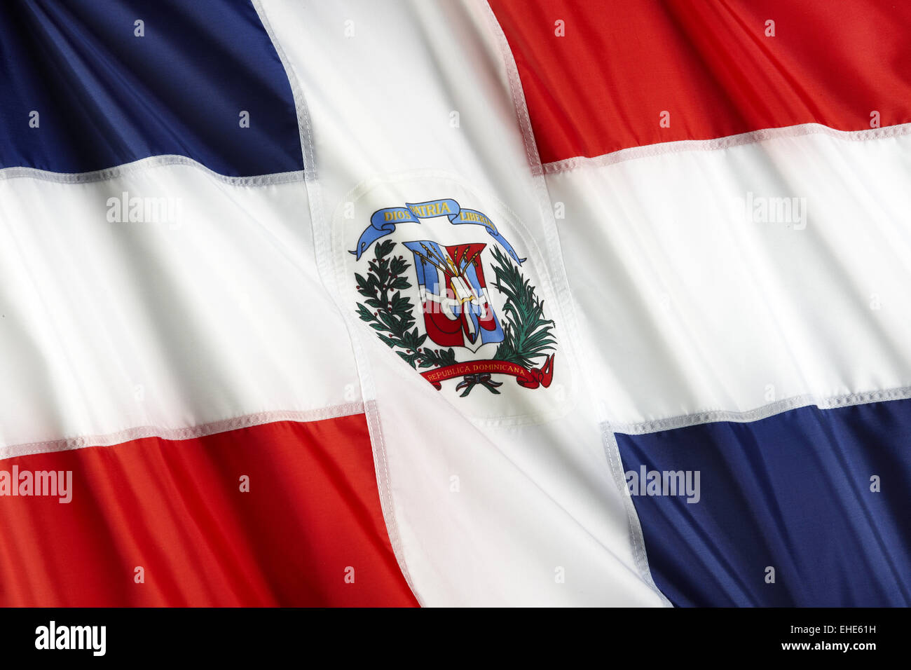 La bandera de República Dominicana Foto de stock