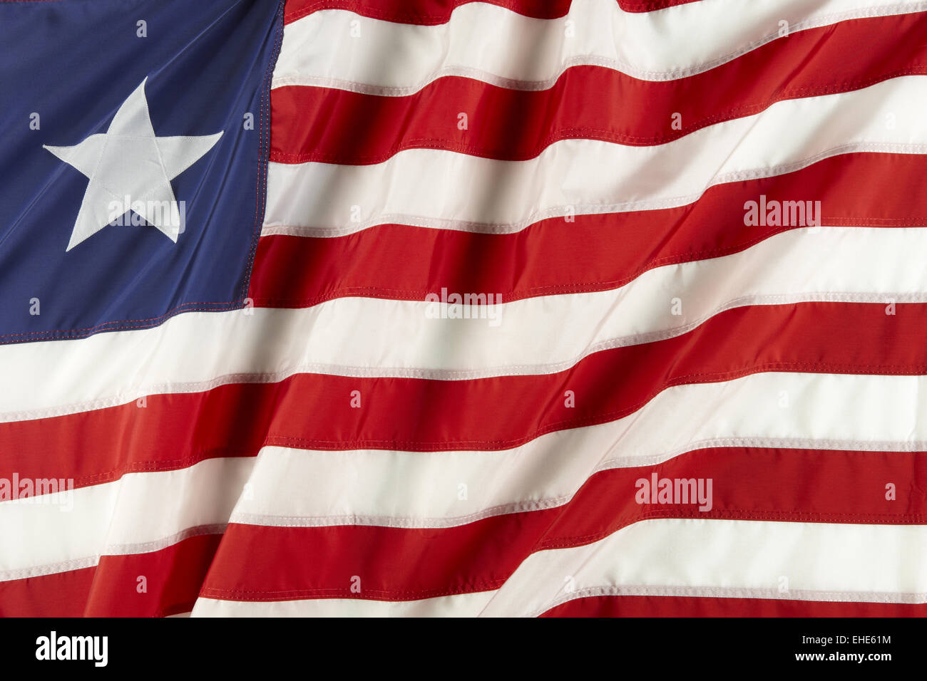 Bandera de Liberia Foto de stock