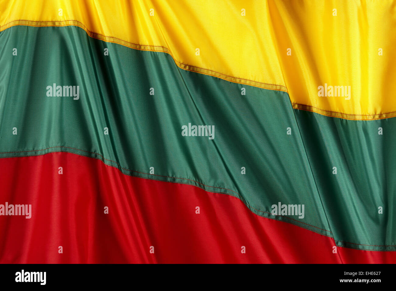 Bandera de Lituania Foto de stock