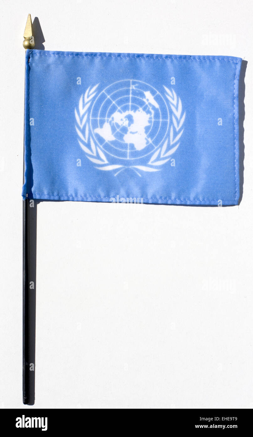 Bandera de la ONU Foto de stock