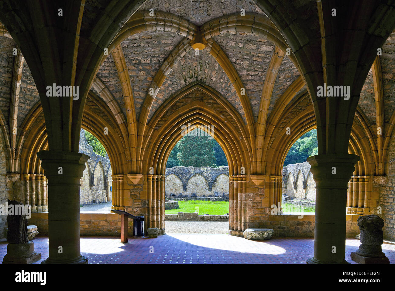 Sala capitular de la abadía de Orval, Bélgica Foto de stock