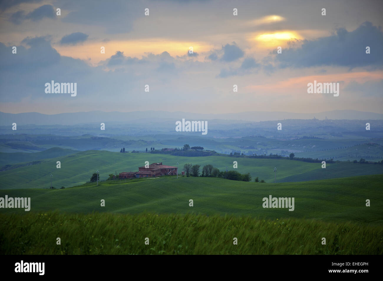 Ver a Siena, Toscana, Italia Foto de stock