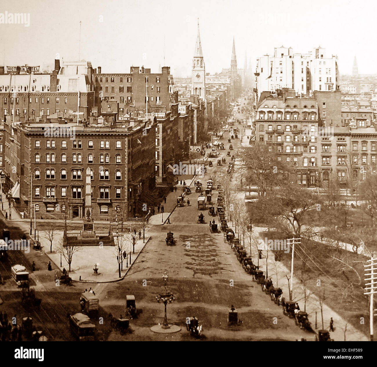La Quinta Avenida de Nueva York período Victoriano Foto de stock