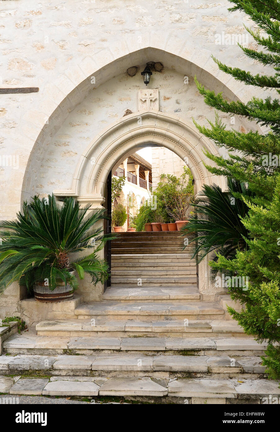 Kloster Chrysorrogiatissa auf Zypern Foto de stock