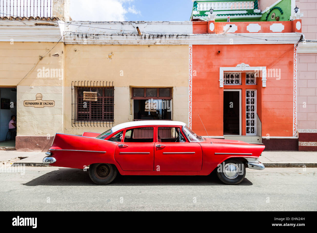 50s coche americano , Cuba. Foto de stock