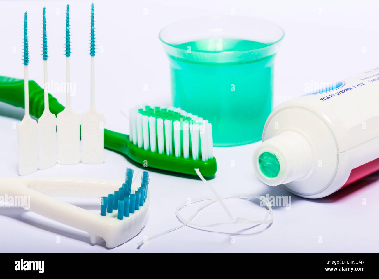 La higiene oral y dental. Foto de stock