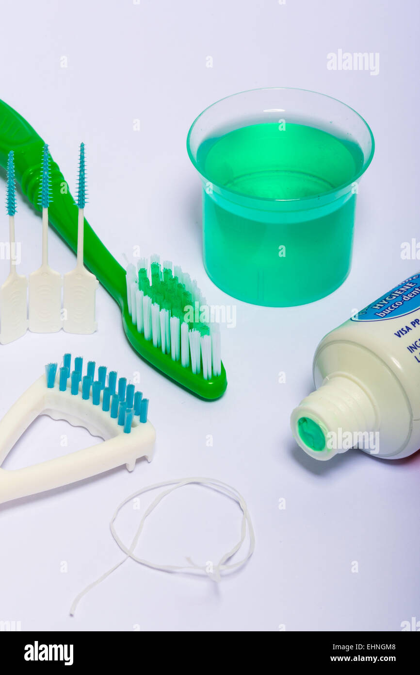 La higiene oral y dental. Foto de stock