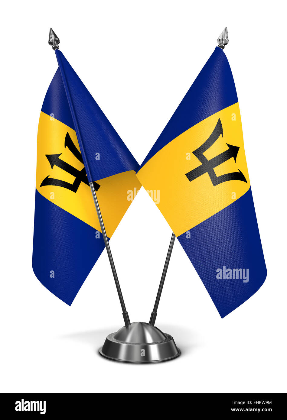 Barbados - banderas en miniatura. Foto de stock