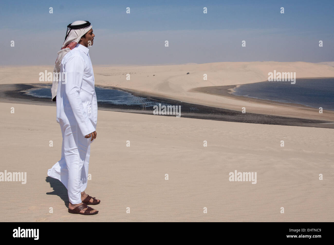 Ilustración de Qatar, en el Golfo Pérsico, ORIENTE MEDIO Foto de stock