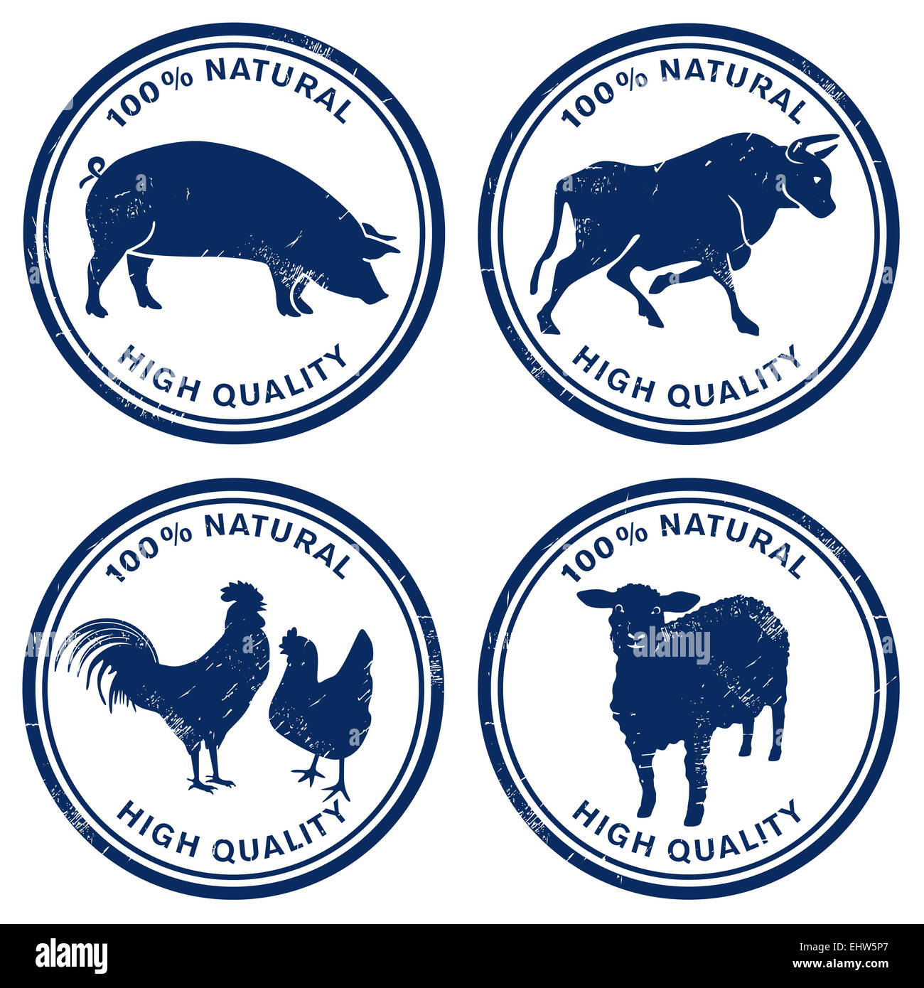 Sello de calidad de carne Fotografía de stock - Alamy