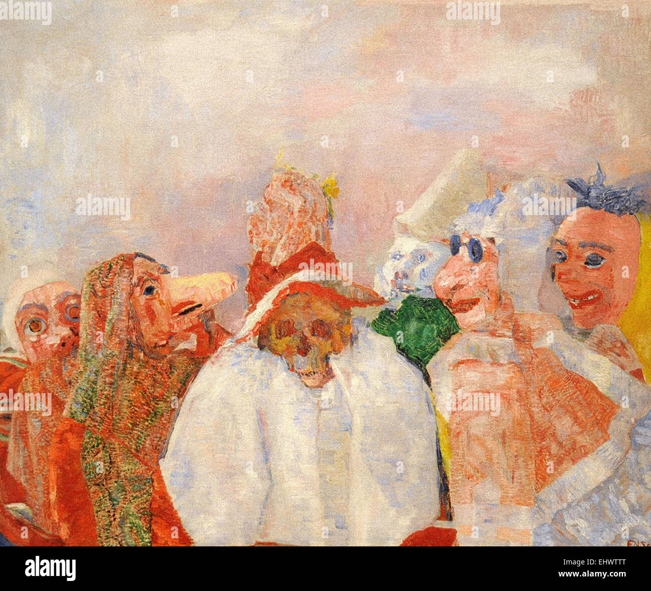 James Ensor máscaras que enfrenta la muerte Fotografía de stock Alamy