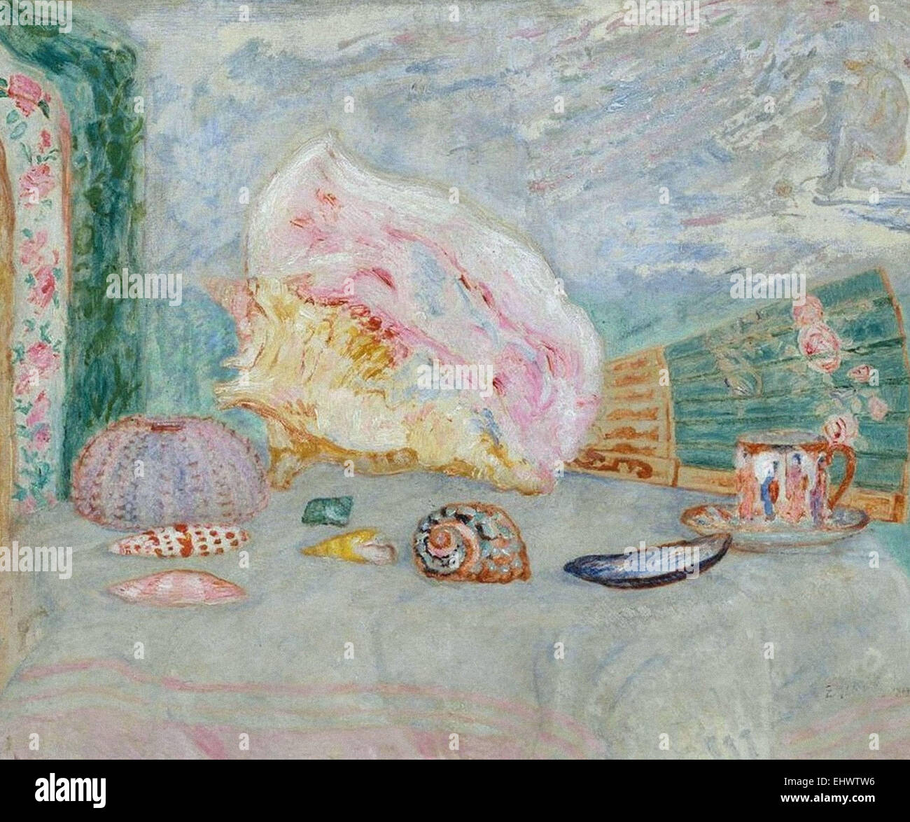 James Ensor Bodegón con conchas de mar Foto de stock