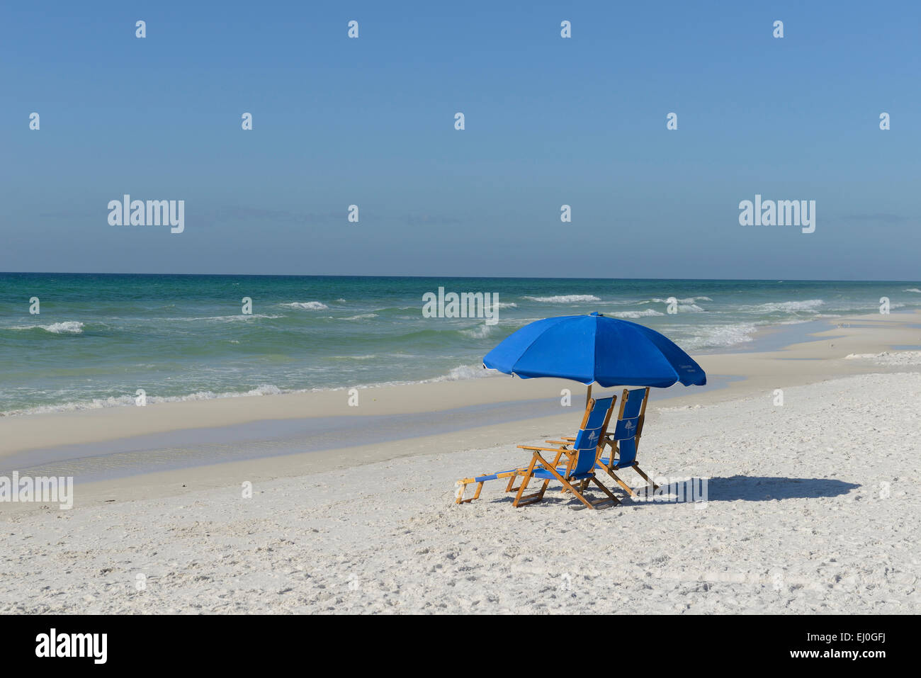 Estados Unidos, Florida, en el Condado de Walton, el Golfo de México, el mar Foto de stock