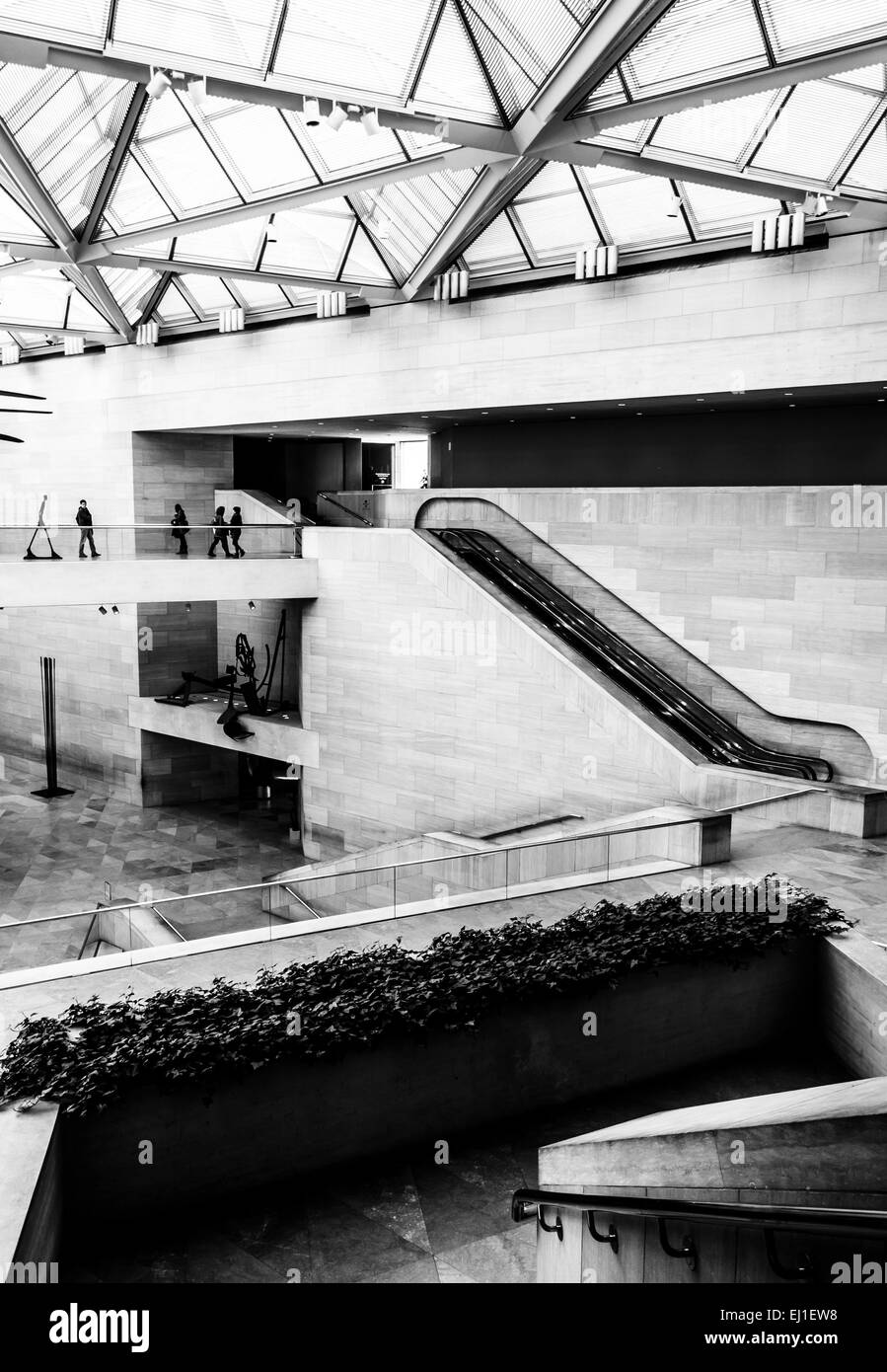 Arquitectura moderna en el edificio este de la Galería Nacional de Arte, Washington, DC. Foto de stock