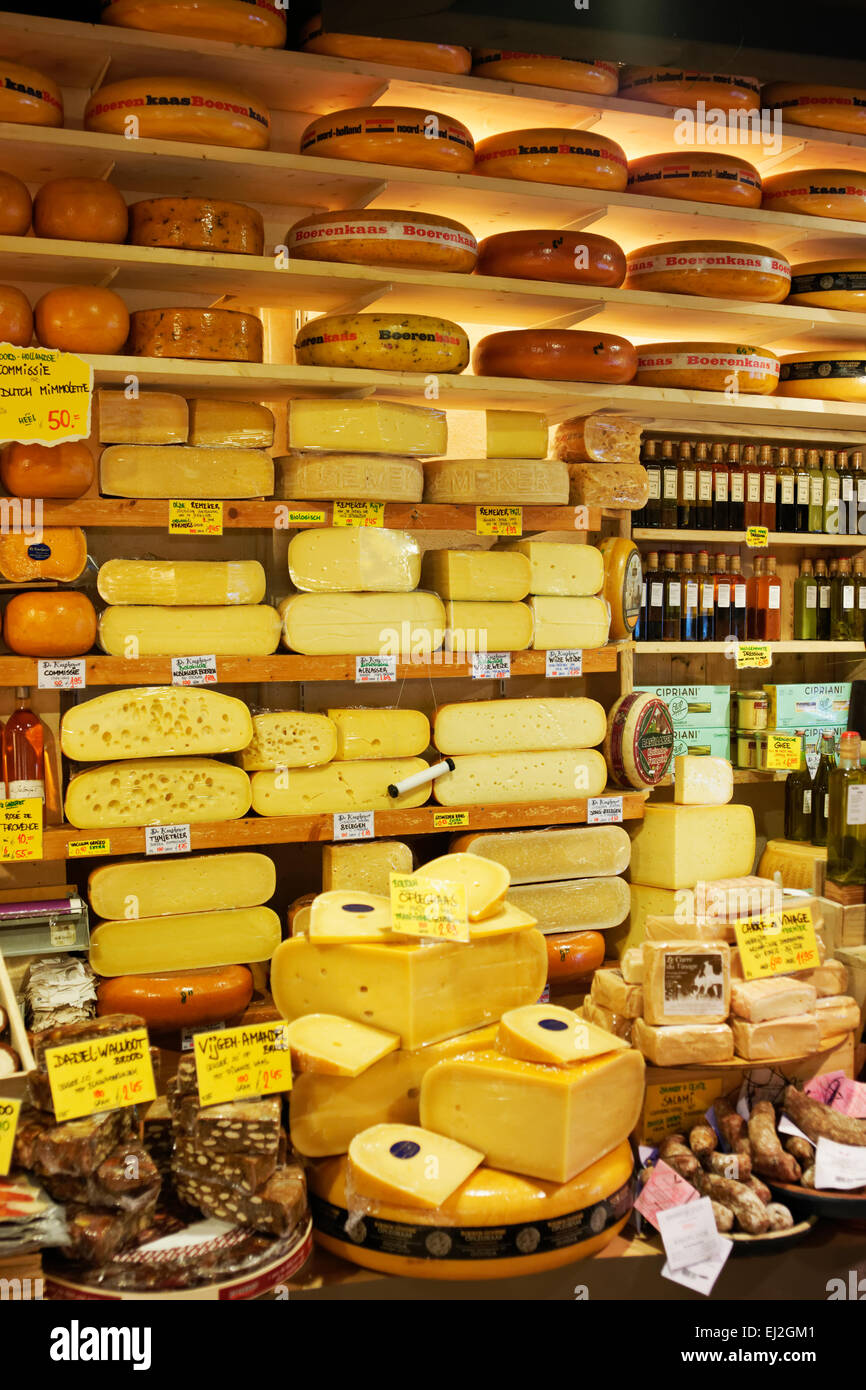 Tienda de queso en Amsterdam, Holanda. Foto de stock