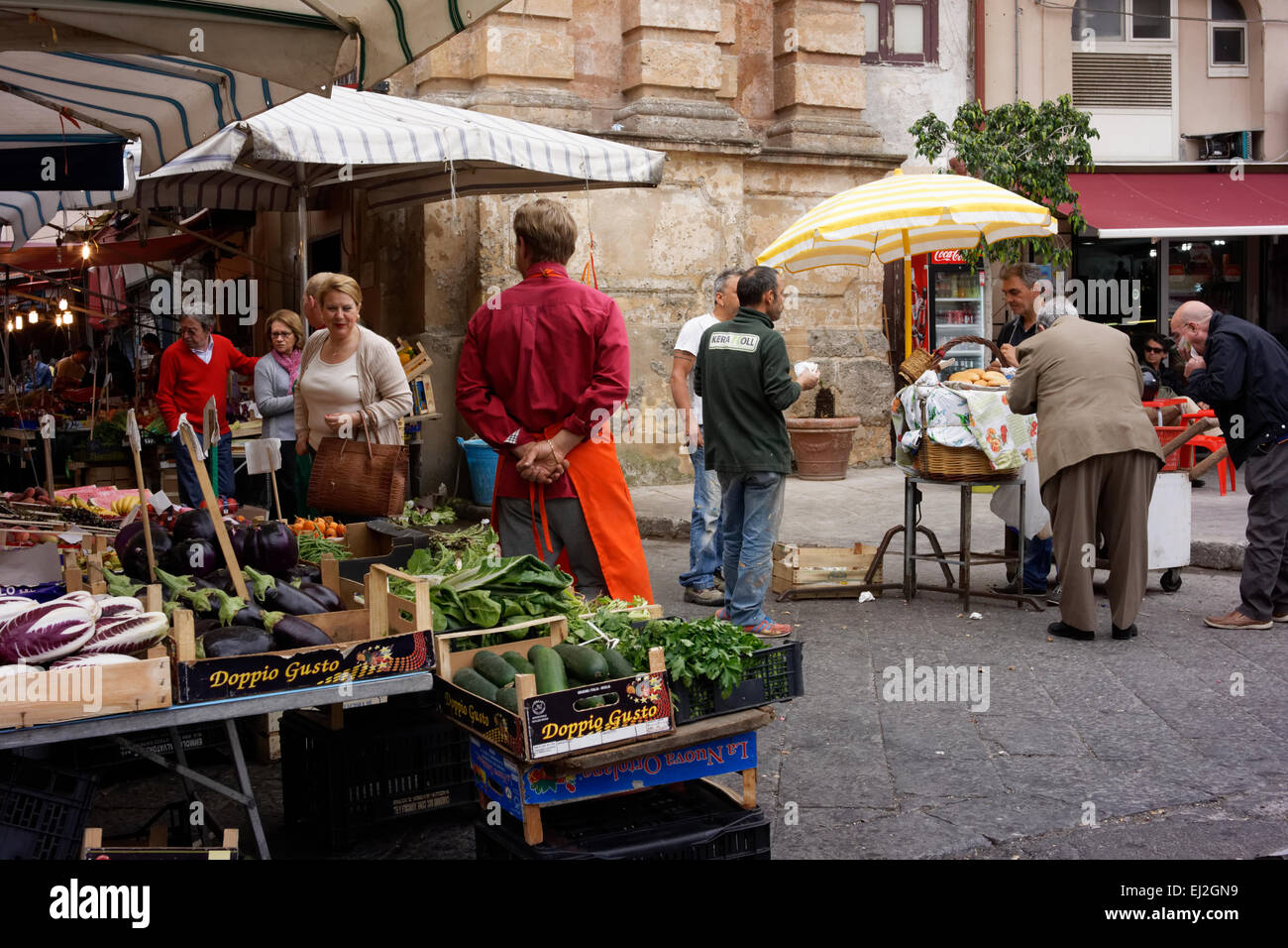 Palermo, Sicilia. Capo mercado. Foto de stock