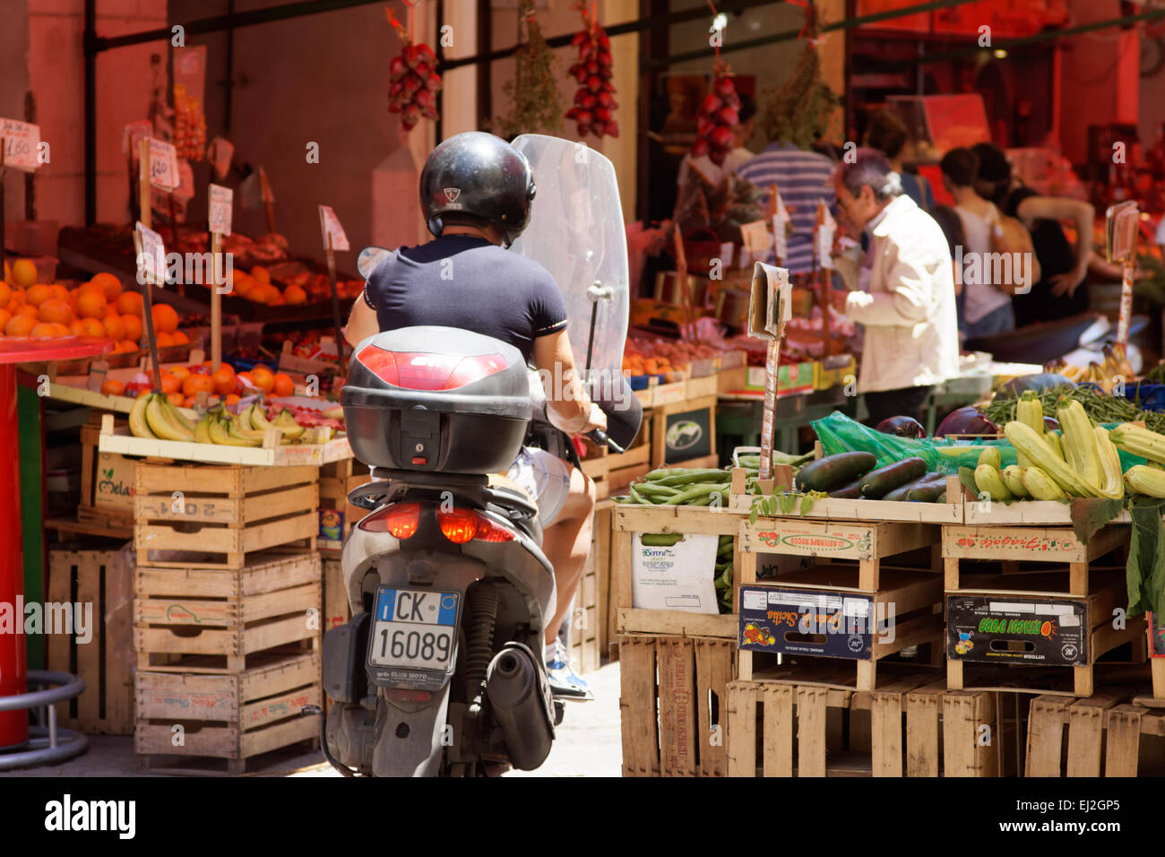 Palermo, Sicilia. Capo mercado. Foto de stock