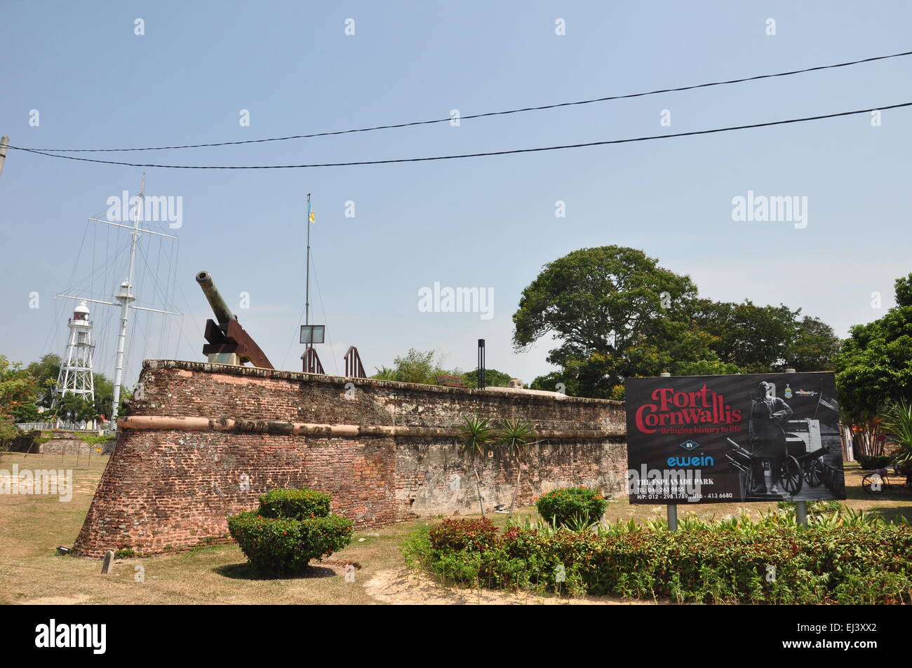 La unesco patrimonio Fort Cornwallis en la isla Penang malasia Foto de stock