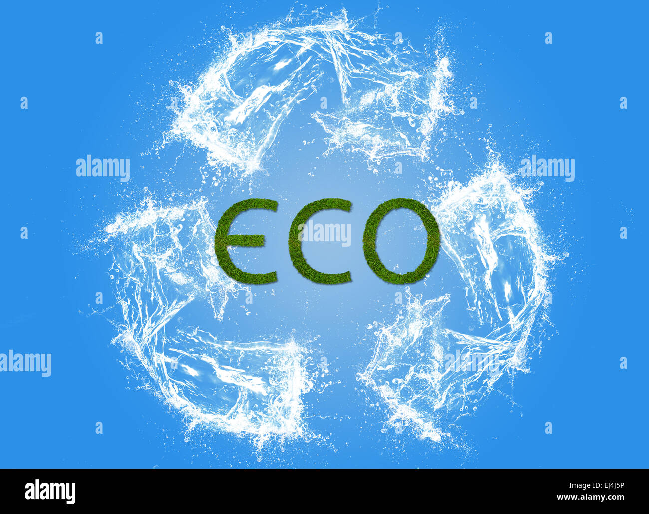 Signo ecológico, la contaminación, ecológico, eco friendly, arte digital Foto de stock