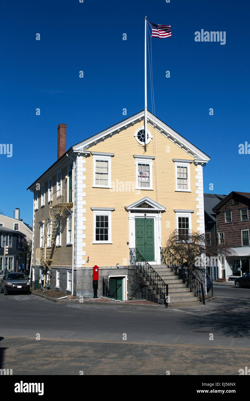 Historic Old Town Hall House, construido 1727, Marblehead, Massachusetts, EE.UU. Foto de stock