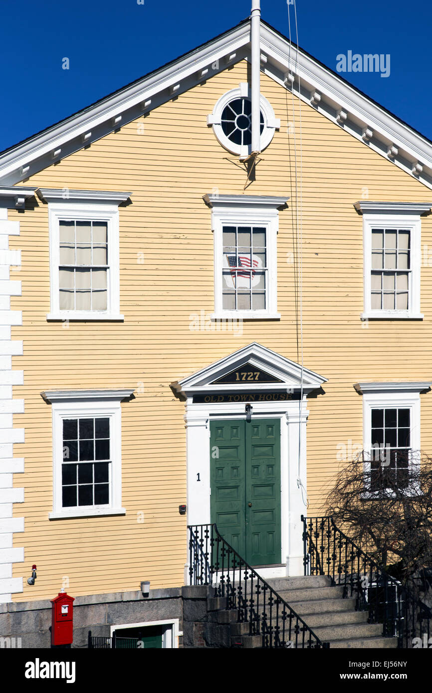 Historic Old Town Hall House, construido 1727, Marblehead, Massachusetts, EE.UU. Foto de stock