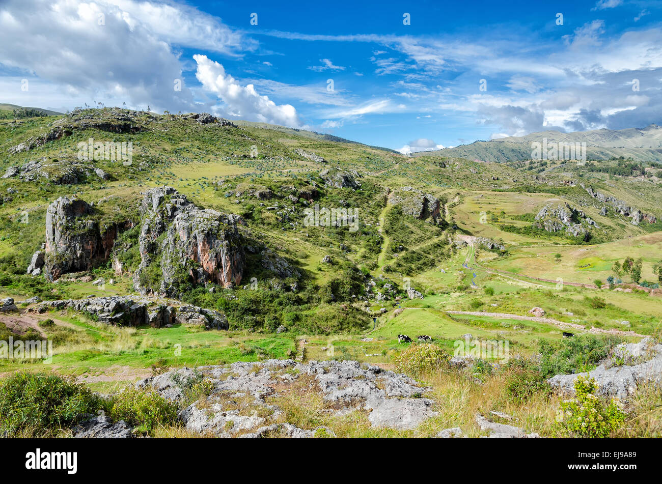 La Cordillera de Los Andes en Perú Foto de stock