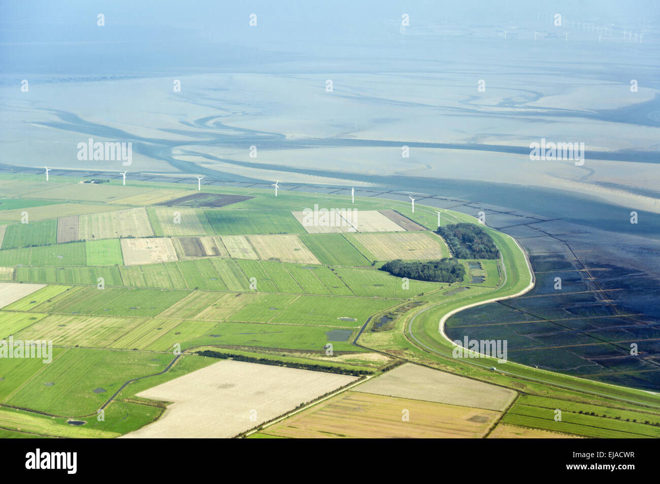 Luftbild vom Wattenmeer bei Föhr Foto de stock