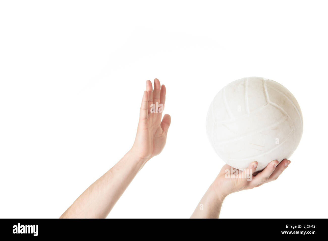 Volley ball servir Foto de stock