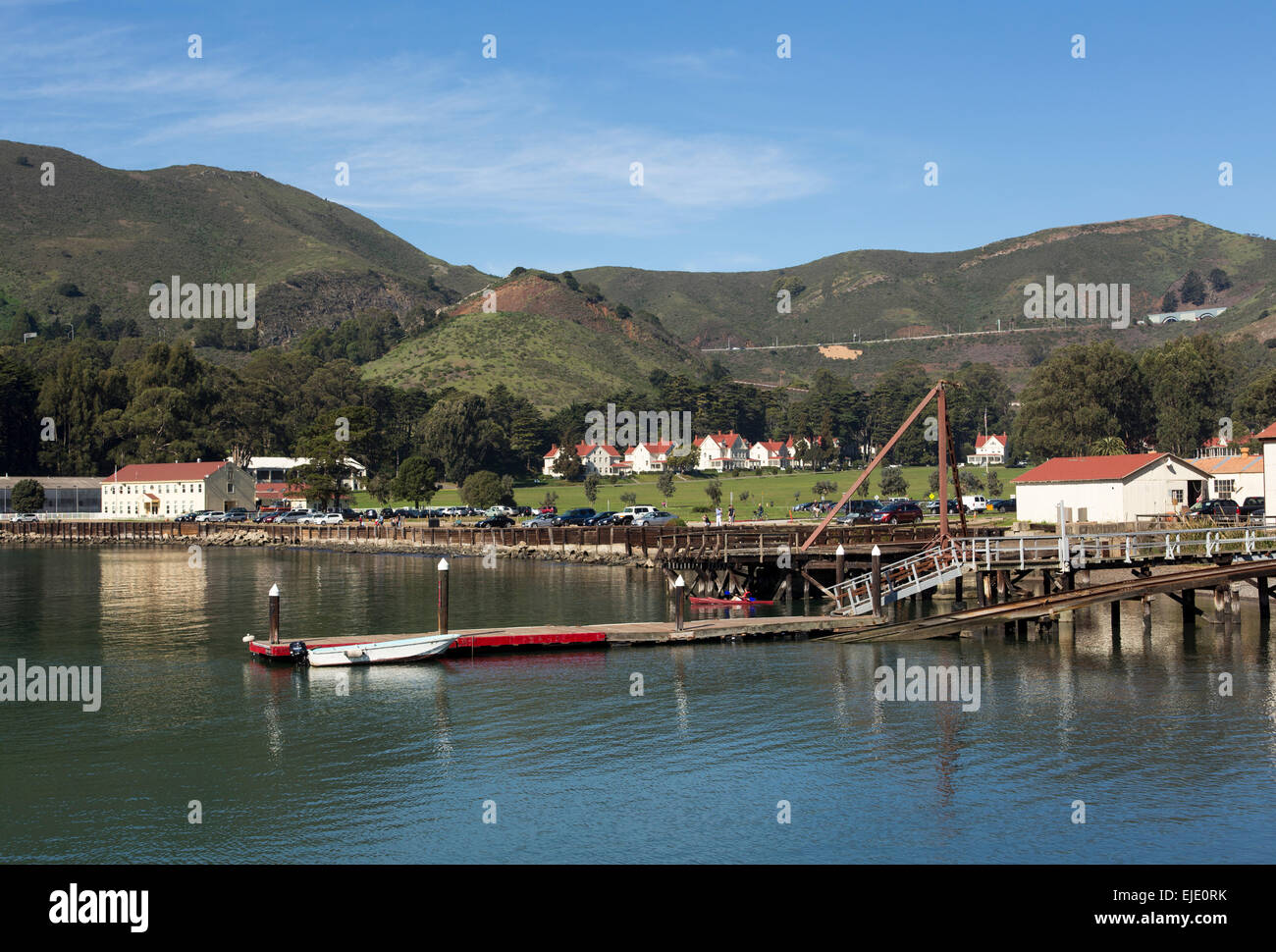 Travis Marina, de Horseshoe Bay, Fort Baker, Sausalito, Marin County, California, Estados Unidos, América del Norte Foto de stock