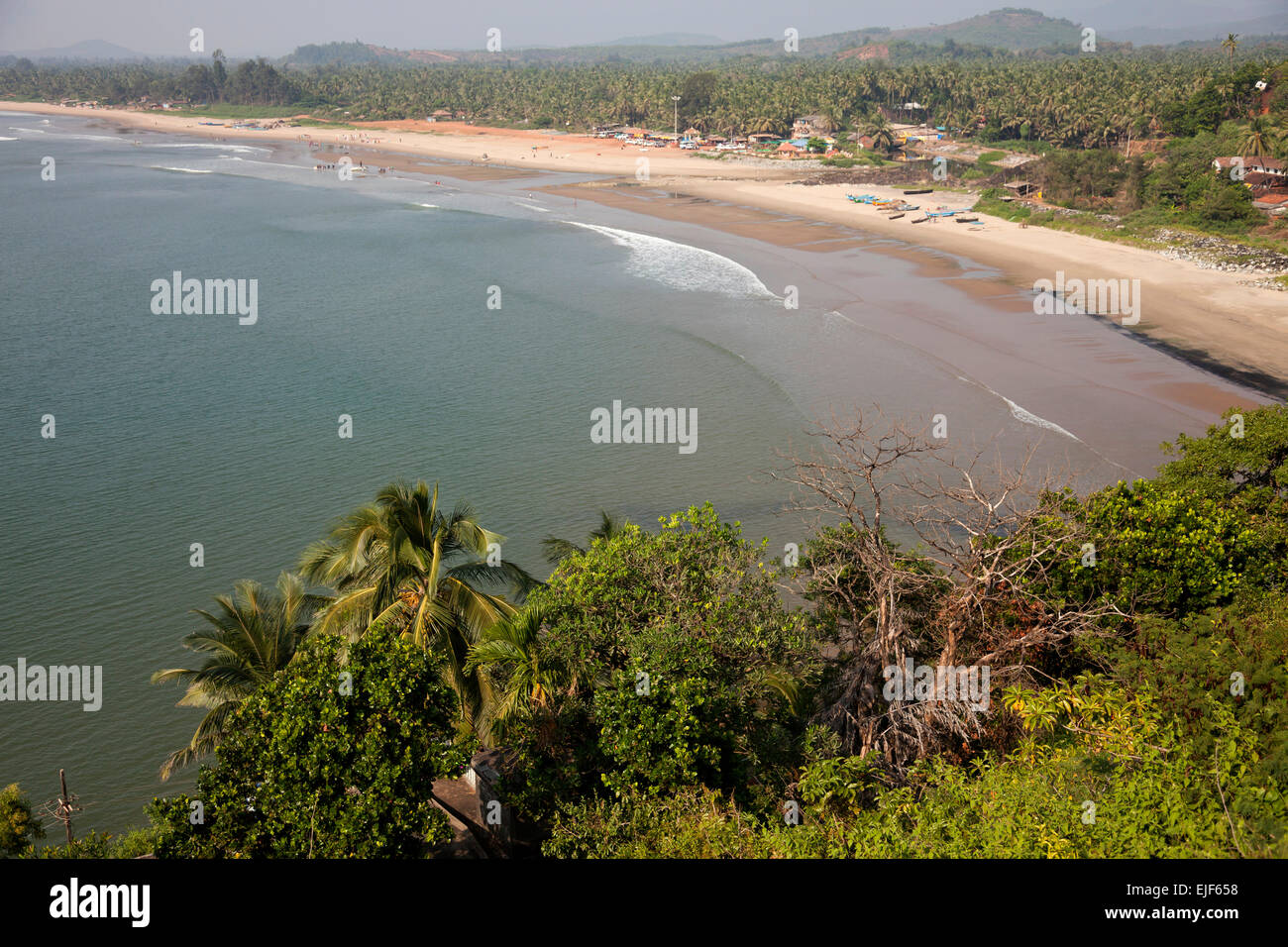 Playa de la ciudad en Gokarna, Karnataka, India, Asia Foto de stock