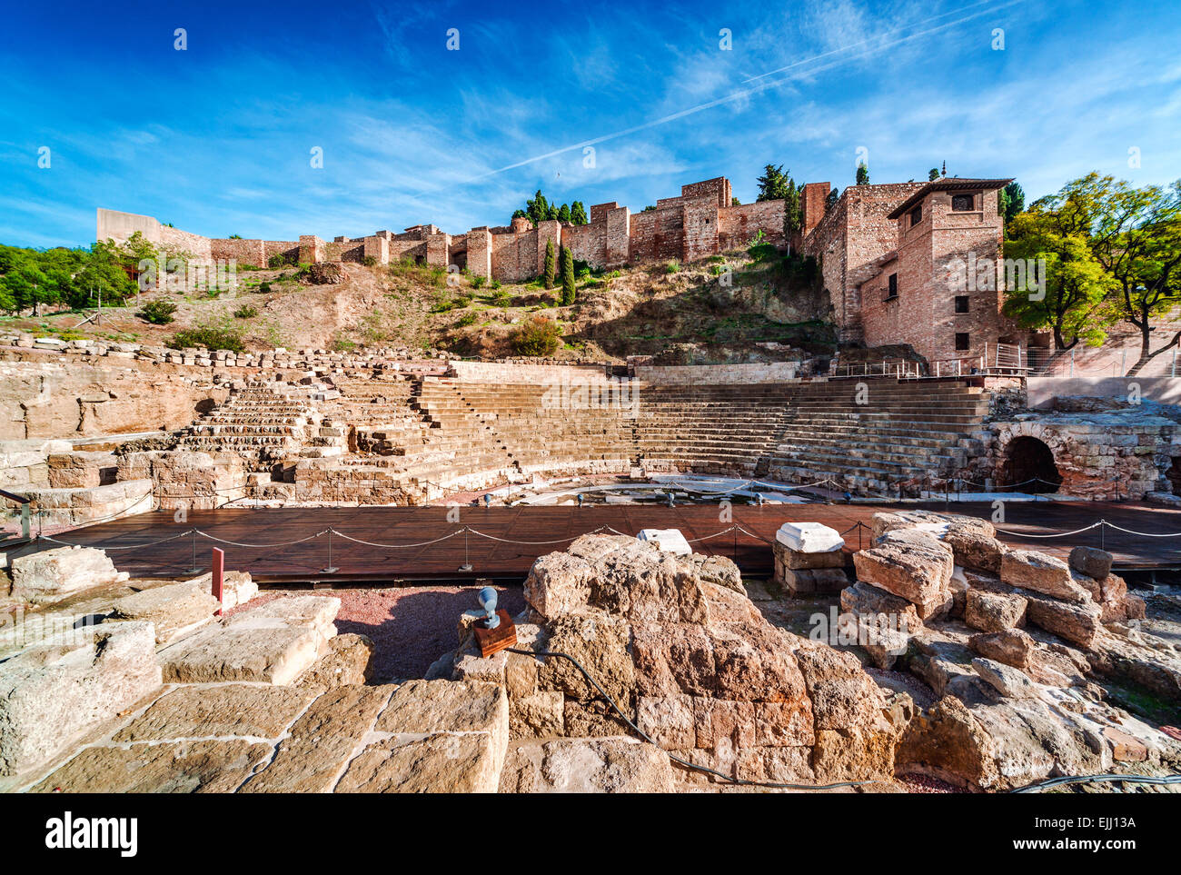 El Teatro Romano. Foto de stock