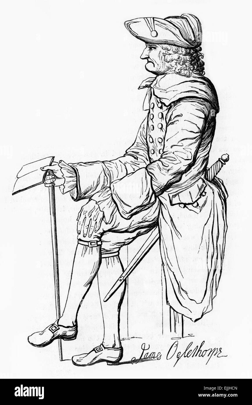 James Edward Oglethorpe (1696 - 1785), fundador de la colonia de Georgia Foto de stock