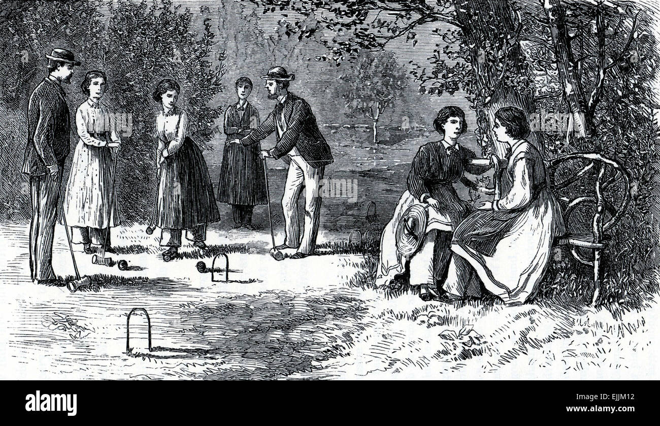 Escena del Oneida comunidad religiosa en el siglo XIX en EE.UU. Foto de stock