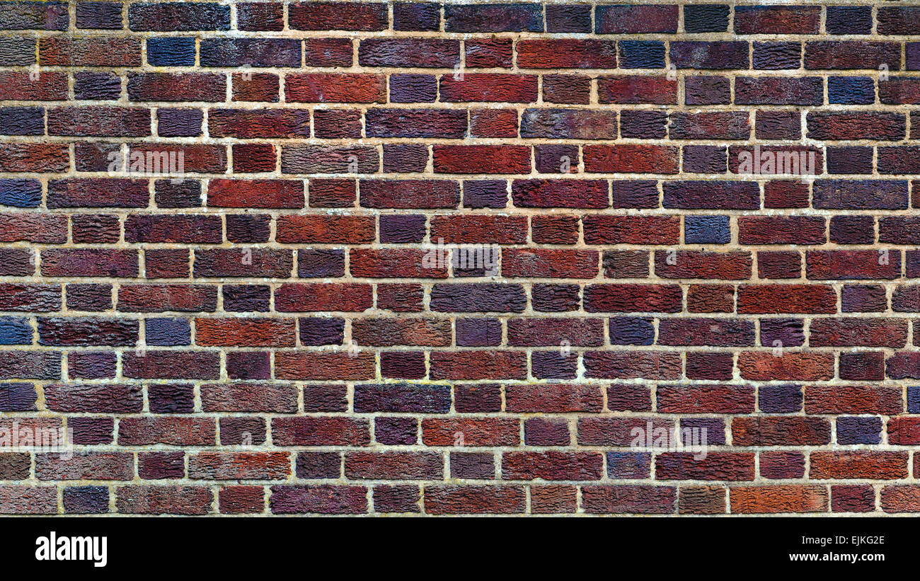 Muro de ladrillos de arcilla roja y textura de fondo Fotografía de