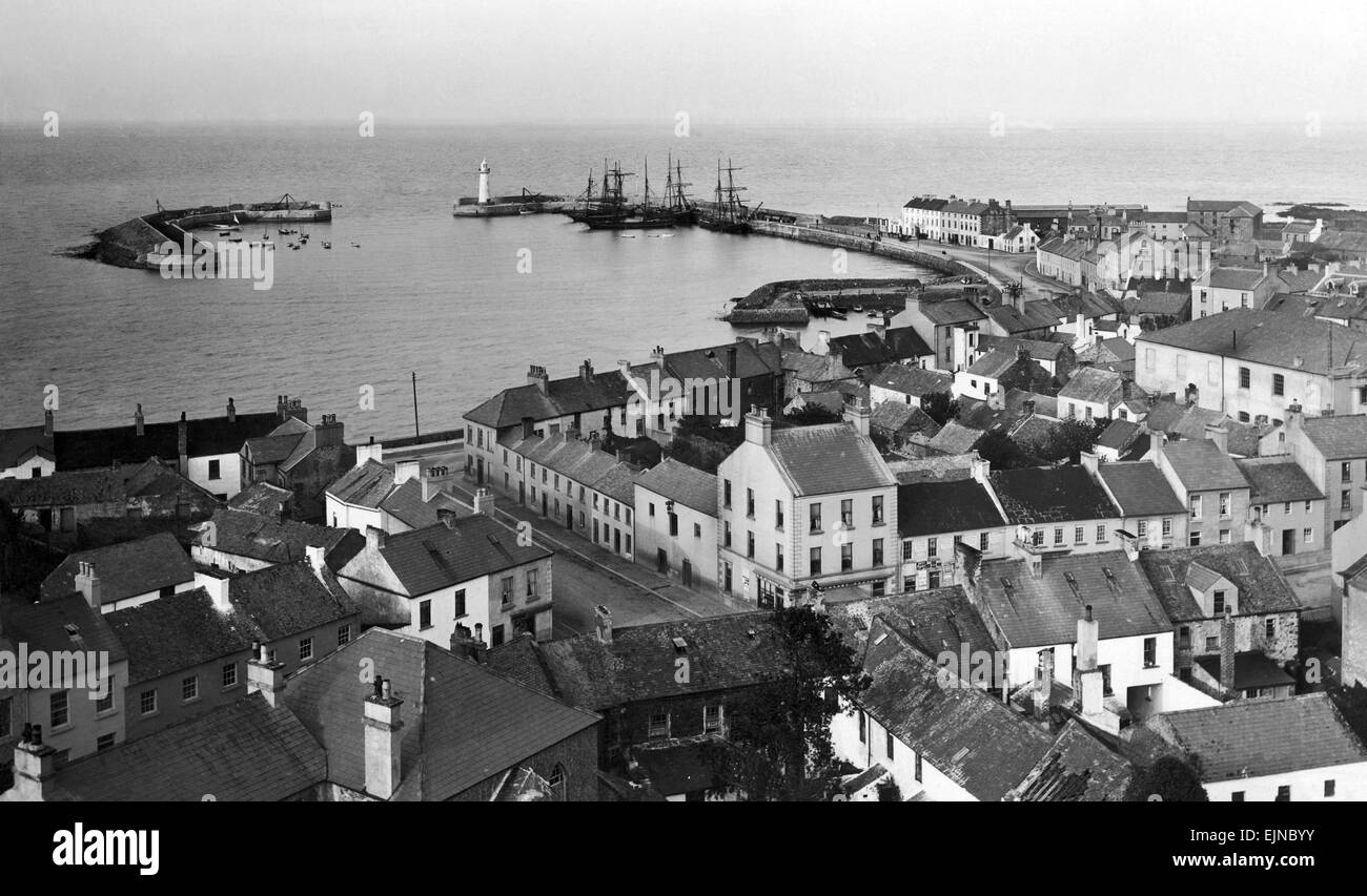 Puerto Donaghadee en Irlanda del Norte, en el Condado de Down. El 28 de abril de 1914 Foto de stock
