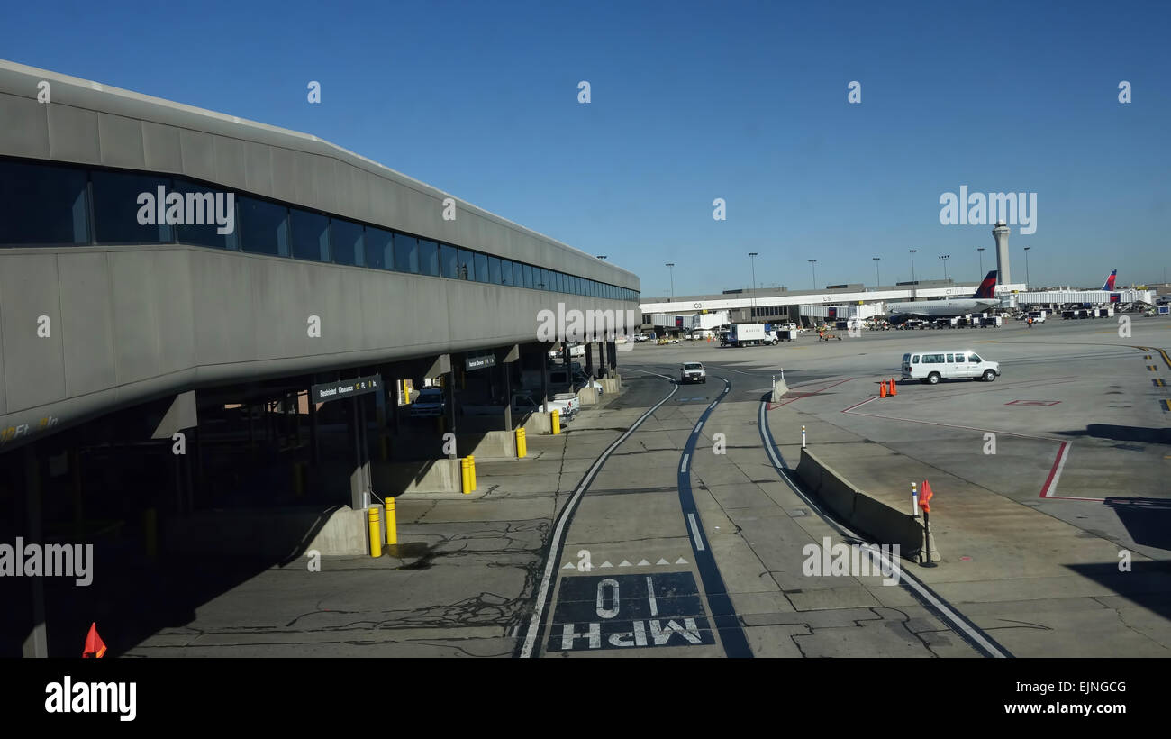 El Aeropuerto Internacional de Salt Lake City actividad rampa Foto de stock