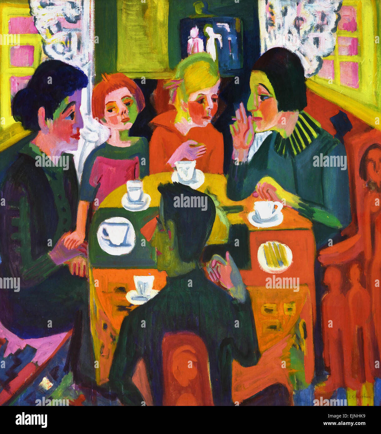 Mesa De Café 1923 Ernst Ludwig Kirchner 1880-1938 alemán Alemania Foto de stock