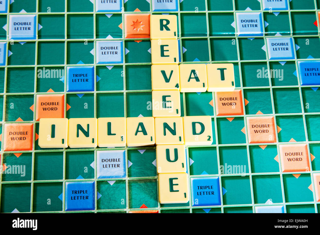 Inland Revenue IVA impuesto HMRC colección palabras con scrabble