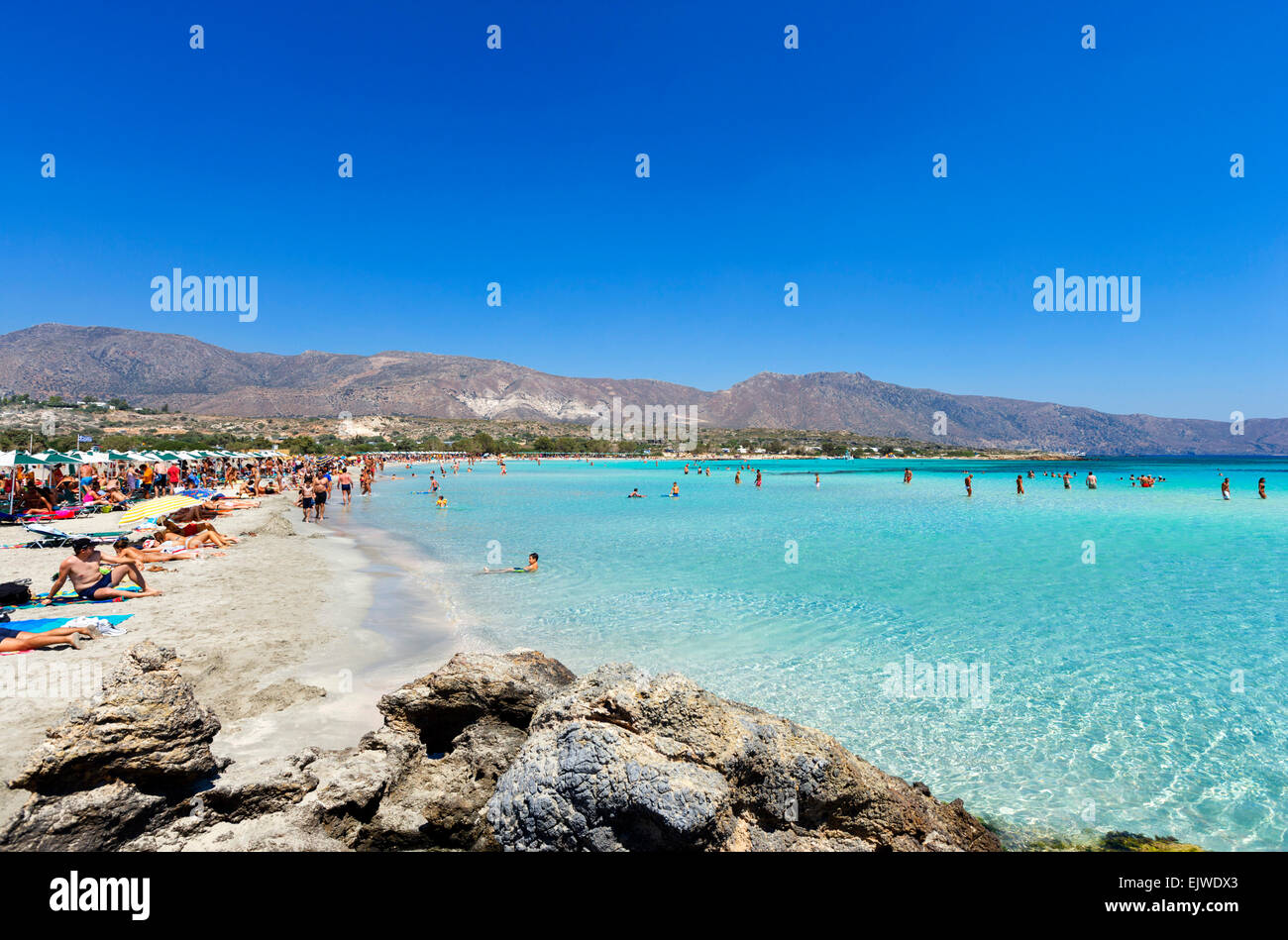 La playa de Elafonisi, Creta, Grecia Foto de stock
